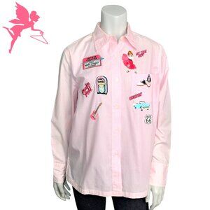 VINTAGE TIA Deadstock Novelty 50's Diner Embroidered Button Down Shirt